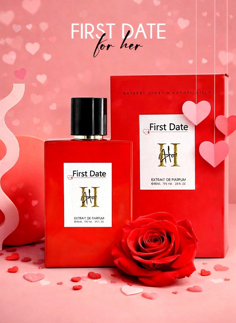Linea De Bella First Date Her Romantic Valentine’s Gift Perfume for Women with Pink Grapefruit, Orchid & Vanilla | Long-Lasting Floral Fruity Fragrance 85ml - Image 3
